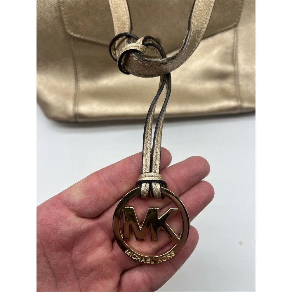 Michael Kors Large Gold Saffiano Leather Handbag Tote